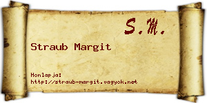 Straub Margit névjegykártya